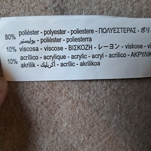 Zara Mens Tan Button Up Shacket Jacket Chest/ Side Pockets M Heavy Cozy Casual - Picture 5 of 6